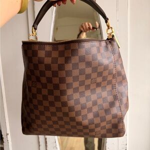 Louis Vuitton Dark Brown Checkered Shoulder Bag